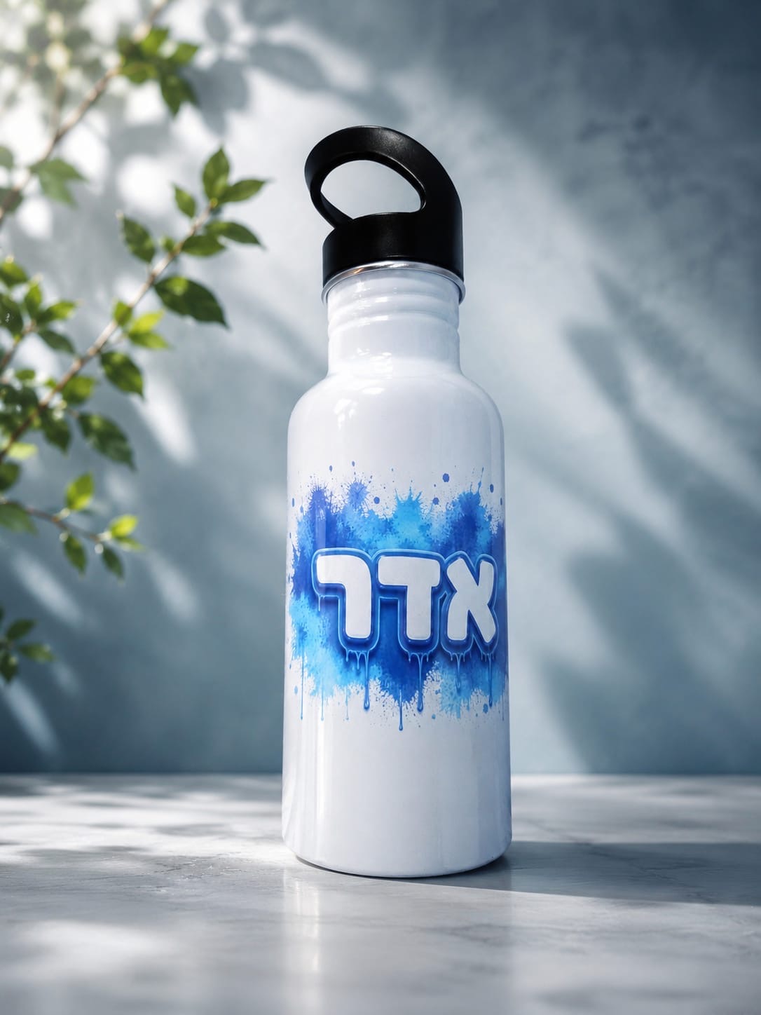 בקבוק שתייה ממותג עם שם
